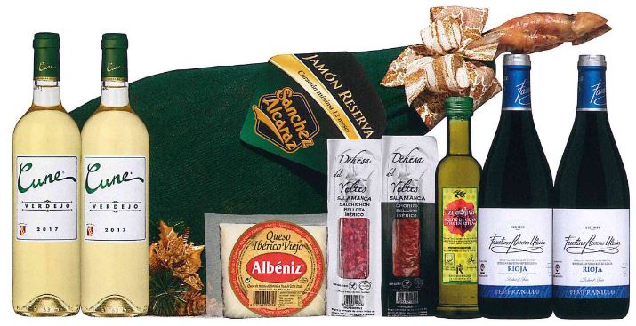 cestas de navidad gourmet en Valencia - lote completo