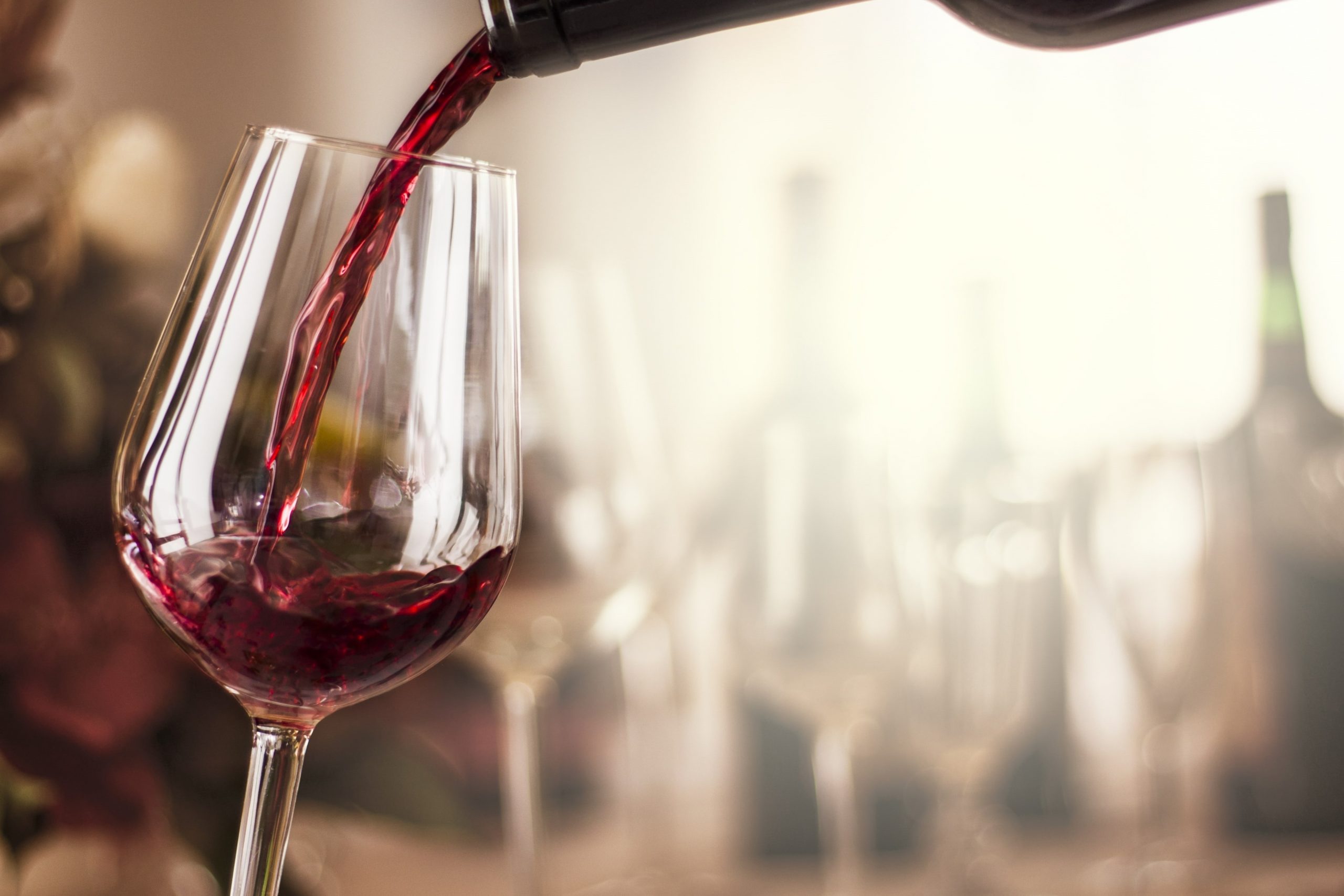 degustación de vinos en Valencia - copa con tinto